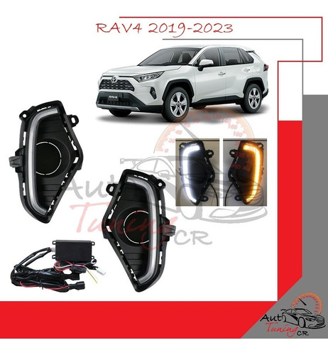 Cobertores Led Drl Y Direccional Rav4 2019-2023