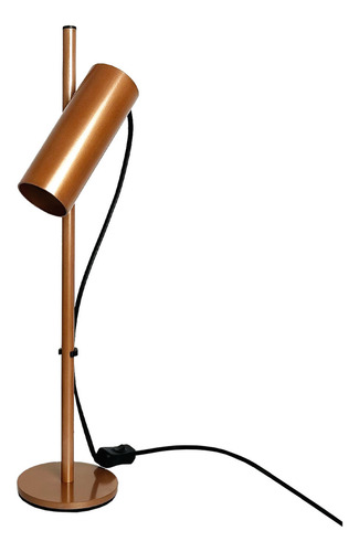 Abajur De Mesa Slim Articulado Quarto Escritório M052 Cúpula Cobre Estrutura Cobre