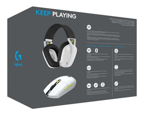 Combo Gamer Logitech Audifono G435 Y Mouse G305 Blanco