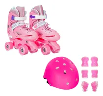 Comprar Patines Rollers 4 Ruedas Ajustables + Protecciones + Casco.