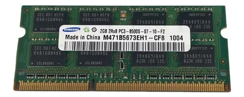 Memoria Ram Samsung 2gb Ddr3 1066 Mhz 2rx8 Pc3-8500s Sodimm (Reacondicionado)
