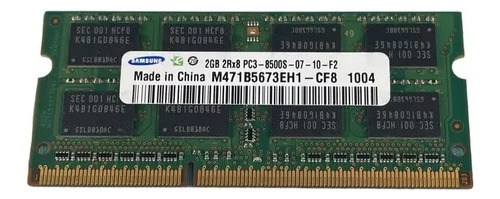 Memoria Ram Samsung 2gb Ddr3  1066 Mhz 2rx8 Pc3-8500s Sodimm (Reacondicionado)