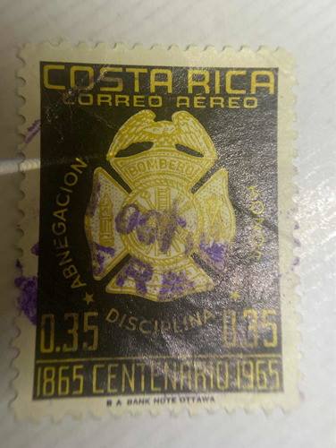 Sello Postal Costa Rica 1965