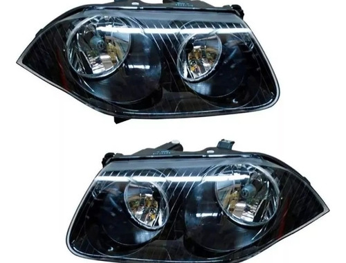 Par De Faros Negro Jetta Clasico 2008 09 10 11 12 13 14 2015