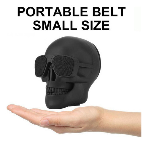 Bocina De Radio Portátil Con Diseño De Calavera