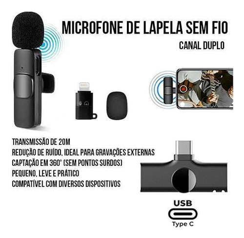 Microfone Sem Fio Capinha Samsung S23 E Película De Vidro
