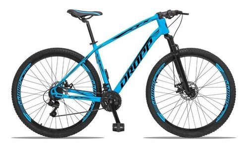 Bicicleta  de passeio Dropp Bikes TX Bull 2020 aro 29 17" 21v freios de disco mecânico câmbios Shimano Tourney TZ cor azul