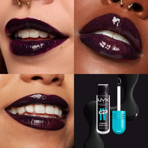 Nyx Lip Iv Hydrating Gloss Stain Original Grape Gushin