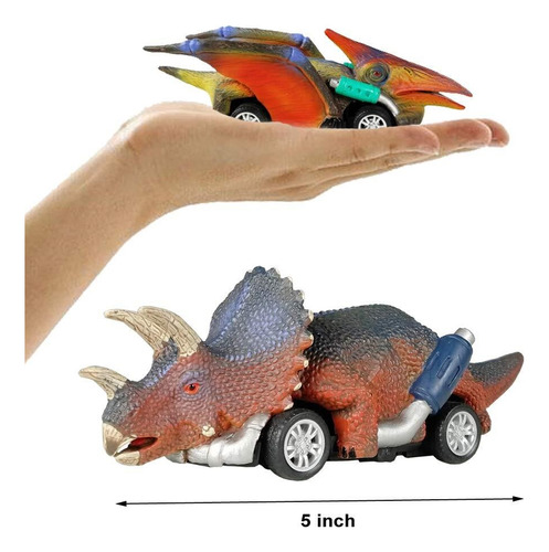 Coches De Juguete De Dinosaurios Que Se Tiran Hacia Atrás,