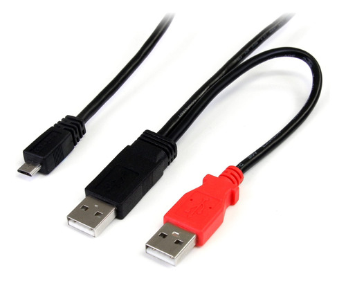 Startech Cable Usb Y De 1 Pie Para Disco Duro Externo - Dua.