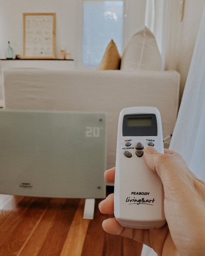 Imagen 10 de 10 de Vitroconvector Calefactor Peabody Pe-vqd20 Curvo 2000w