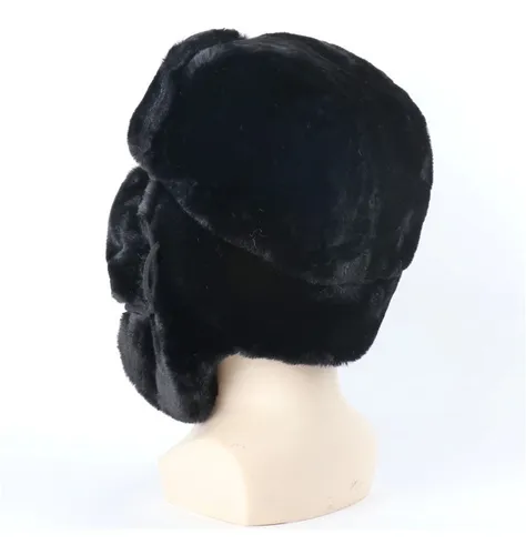 Ushanka Sombrero Ruso Ushanka Azul Con Insignia