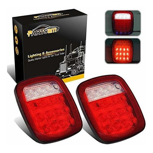 Partsam 2x Universal 16 Led De Cola De La Parada Señal De Vu