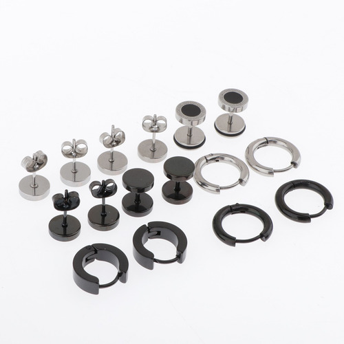 8 Pares De Aretes Para Mujer Para Hombre Con Clip De Oreja