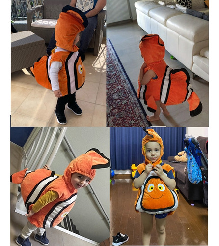 Disfraz De Nemo, Pequeño Pez Amarillo Con Capucha For Bebé