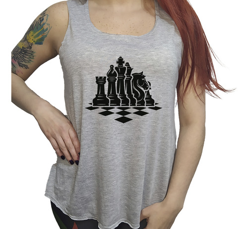 Musculosa Dama Ajedrez Piramide Diseño Piezas Fichas