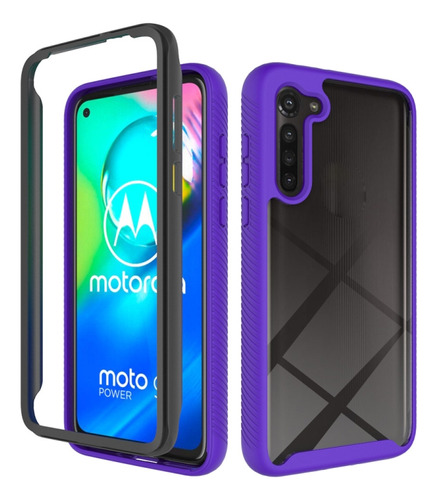 Tapa Protectora Púrpura Para Motorola Moto G8 Power (versión