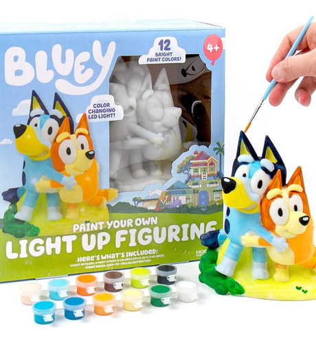 Bluey Paint Your Own Light-up Figurine, Bluey & Bingo Night 