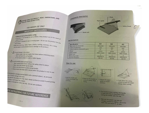Guillotina Paper A4 Kw Trio. 40 Por 36 Cm Grande