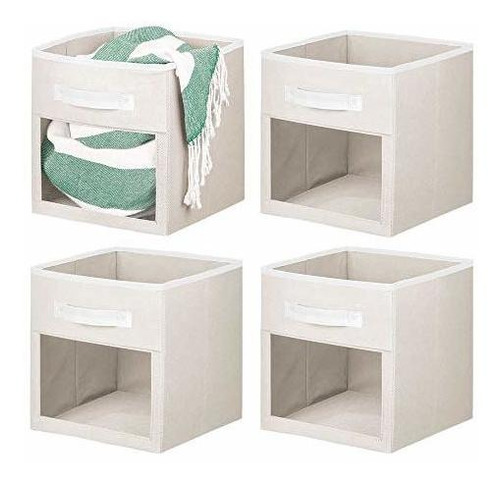 Mdesign Soft Fabric Closet Storage Organizer Cube