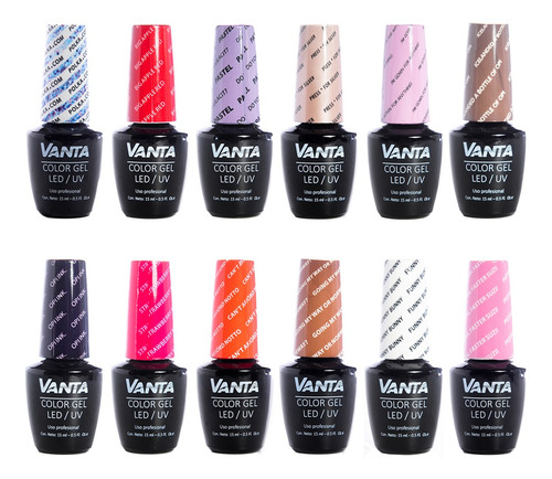 Vanta X12 Esmaltes Semipermanentes Gel On-off Cabina X 15 Ml