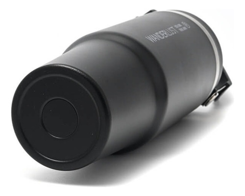Vaso Termico Wanderlust Con Tapa Y Pico Acero Inoxidable Negro Liso