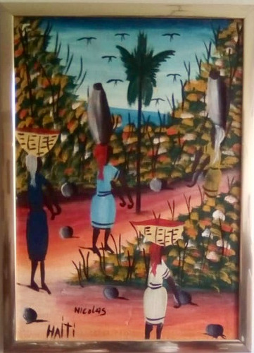 Cuadro De Haiti Original En Oleo Autor Nicolas