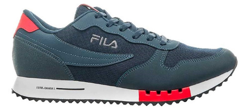 Zapatillas Fila Euro Jogger Sport Azul Marino Rojo Hombre