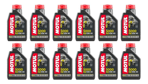 Aceite Moto 4t 5000 10w40 Semi Sintetico Motul Caja 12l