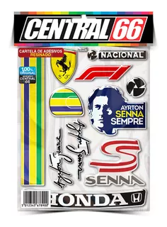 Cartela Resinada Adesivo 28cm Senna Hyundai I30