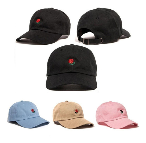 Boné The Hundred Aba Curva Rose Dad Hat Pronta Entrega Preto