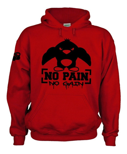 Sudadera Capucha Crossfit No Pain No Gain Gym Pesas Mod 23