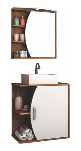 Mueble De Baño + Bacha + Armario Duna 60 Cm