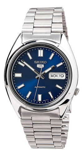 Relógio automático de aço inoxidável Seiko 5 com mostrador Az