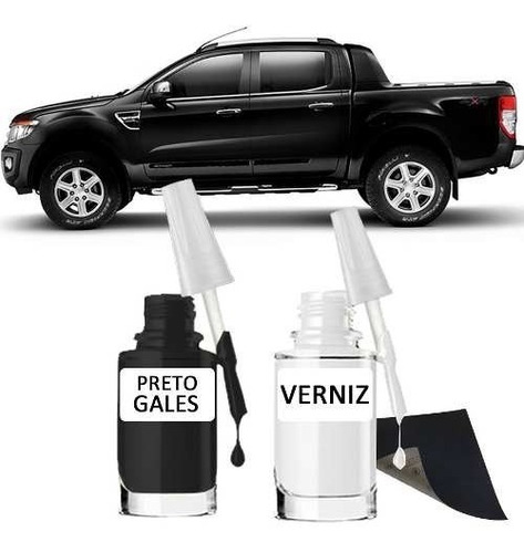 Tinta Tira Risco Automotiva Ford Preto Gales 15ml