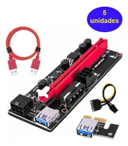 Comprar 5 Conectores Risers Para Extender Gpu Tarjetas De Video Pcie