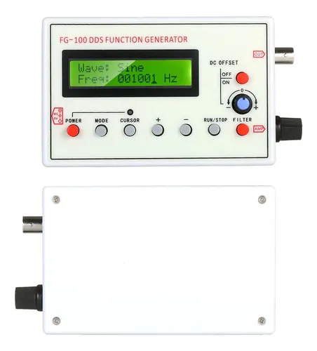 1hz-500khz Fg-100 Dds Generador De Señal Funcional Sine