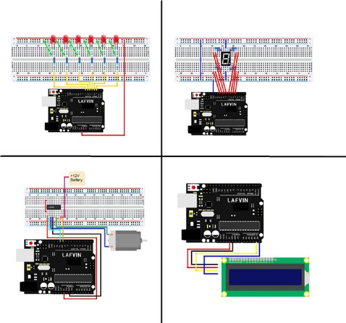 Kit Arduino Uno Starter Pro Con Caja Plastica
