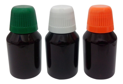 45 Frascos Plástico Âmbar Pet 100ml C/ Tampa Dosadora 20ml