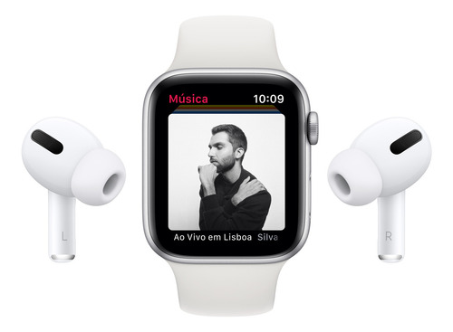 Imagem 4 de 4 de Apple Watch Series 6 (GPS) - Caixa de alumínio cinza-espacial de 44 mm - Pulseira estilo milanês grafite