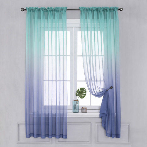 Cortinas Transparentes Ombre Para Dormitorio O Sala De Estar