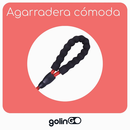 Correa Para Perro De 1.5 Metros Resistente Cómoda Meru Color Rojo