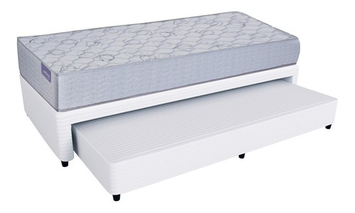 Sommier 1 1/2 Marinero Cama Nido Linea Dorada + Almohadas