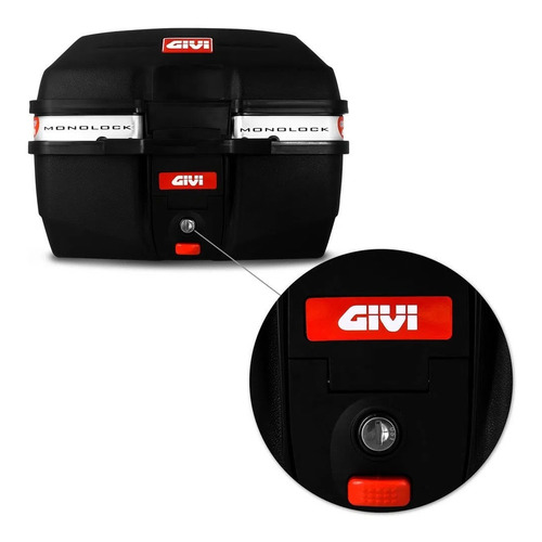 Imagem 3 de 4 de Bau Bauleto E27m Universal 27 L Givi Monolock Traffic