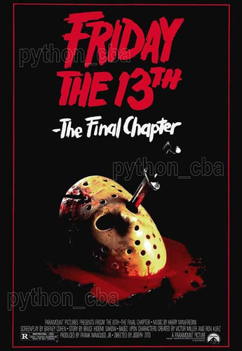 Pósters Saga Friday 13th Viernes 13 Martes 13 Jason 1-2-3-4