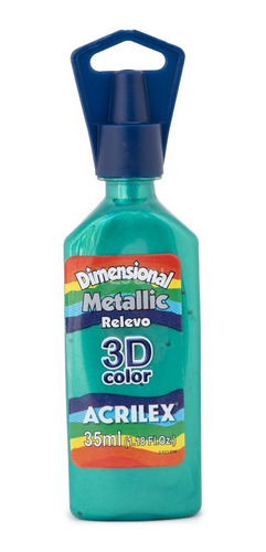 Imagen 3 de 3 de Pintura Acrilex Metallic Para Tela X 35 Ml X Unidad