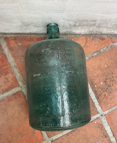 Antiguo Garrafón Vidrio Verde Fuerte 20 L (Usado)