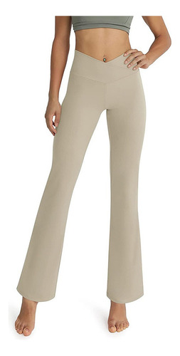Pantalones De Yoga Elásticos Casuales Pantalones Acampanados