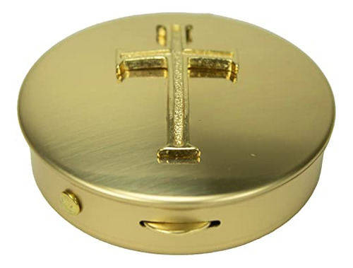 Cathedral Art Abbey & Ca Gift Gold Latin Cross Pyx Contenedo