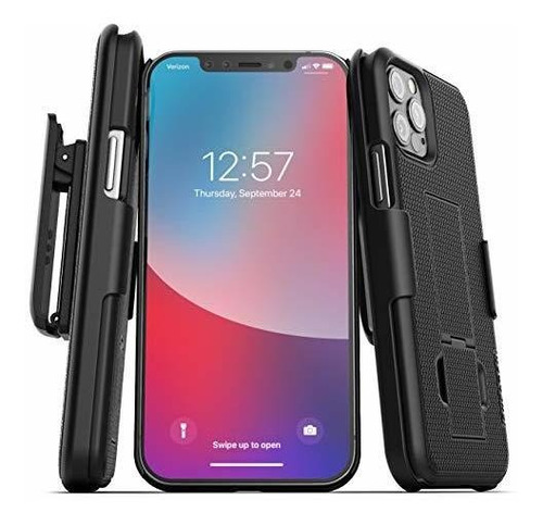 Funda Encased Para iPhone 12 Pro Max Con Clip Color Negro